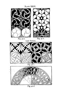 four different types of decorative panels