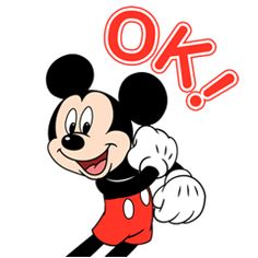 an image of mickey mouse with the words ok