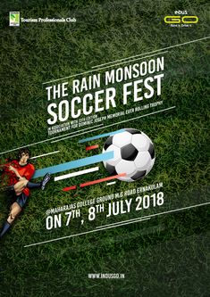 an advertisement for the rain monsson soccer fest