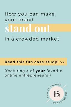 a blue background with the words how you can make your brand stand out in a crowded market