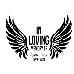 the logo for in loving memory of name here