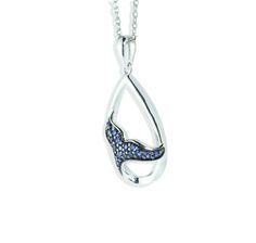 Elegant Whale / Dolphin Tail Pendant with stunning London Blue Topaz in Sparkling Sterling Silver (925) Total Weight: 1.80grams (not including Chain (925 Sterling Silver, 18 inches) Dimensions: (HXW): 27.38mm X 13.78mm Ceylon Created Sapphire: (3) 1.5mm Cut: Round Ceylon Created Sapphire (13): 1.25mm Cut: Round Chain: Comes with a lovely 925 Sterling Silver Box Chain, 18 inches (Chain Not Shown In Photo) Precious Metal: 925 Sterling Silver Style Number: S38S17442-LCSA SKU: 550-10277 Sapphire Jewelry With Pave Setting Gift, Silver Sapphire Jewelry With Pave Setting, Gift Jewelry With Blue Topaz In Pave Setting, Fine Jewelry Blue Topaz With Pave Setting, Silver Jewelry With Sparkling Blue Topaz Stones, Teardrop Pave Setting Jewelry Gift, Teardrop Pave Jewelry As A Gift, Teardrop Jewelry With Pave Setting As Gift, Blue Topaz Jewelry With Pave Setting For Anniversary