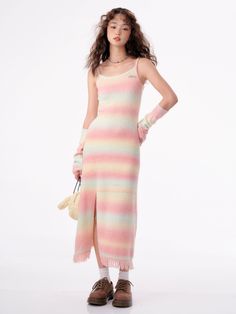 A long dress with arm warmers that attracts attention in pastel colors. 

The knit fits comfortably to your body and enhances your femininity. 

The long length spreads out as you walk, and is sure to attract attention. 

◾️Model
Height/Weight: 172cm/50kg
Try-on size: S

Height/Weight: 168cm/47kg
Try-on size: S

◾️Material
acrylic 59%
nylon 33%
wool 8%



Size (cm)
Skirt length
Chest measurement
Sleeve length


S
99
74
37


M
100
78
-


L
101
82
- Split Long Dress, One Piece Top, Slim Fit Dress, Knit Bottom, Split Dress, Slim Fit Dresses, Maxi Knit Dress, Fit Dress, Women Long Dresses