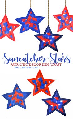 Patriotic Suncatcher Star Craft July 4th Arts And Crafts For Toddlers, July Window Display Ideas Preschool, Simple 4th Of July Crafts For Kids, Stars And Stripes Crafts For Kids, 4 Th Of July Crafts For Kids, America Crafts For Toddlers, 4th Of July Crafts Toddlers, Kids July 4th Crafts