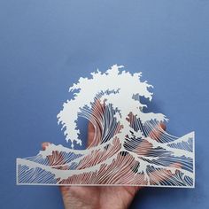 Paper Art Design, Cut Out Art, Paper Carving, Paper Cutout Art, The Great Wave, Paper Artwork, Paper Cut Art, Origami Easy, Origami Crafts