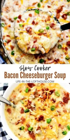 this slow cooker bacon cheeseburger soup is an easy and delicious side dish