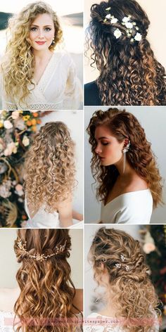 Jan 10, 2020 - Half up half down hairstyles will never go out of style, try this hairstyle boldly. Curly Hair Half Up Half Down, Curly Bridal Hair, Kardashian Wedding, Bridal Hair Half Up, Down Wedding Hairstyles, Half Up Half Down Wedding, Half Up Half Down Hair Prom, Curly Wedding Hair, Wedding Hairstyles Half Up Half Down