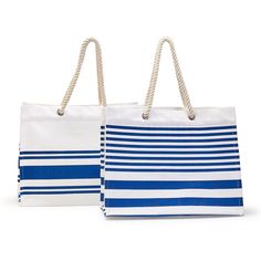 Designed in our blue and white striped pattern with a lovely designed edge makes this the perfect bag to tote around town or to your next destination. Hand printed on cotton canvas the bag is durable and lightweight. Hand Dyed Cotton Web Handle Is So Soft And Comfortable Makes Carrying This Chic And Elegant Tote Bag A Joy. This Lightweight Water-Repellent Fabric Is Durable & Easily Wipes Clean, Perfect For Travel & Everyday Adventures. Tote Bags Are Perfect For Any Occasion - Whether You Are Hea Casual Cotton Striped Bags, Casual Striped Cotton Bag, Striped Canvas Rectangular Bags, Blue Cotton Canvas Bag For Vacation, Summer Striped Canvas Bags, Striped Rectangular Canvas Bag, Daily Use Striped Cotton Shoulder Bag, Striped Cotton Shoulder Bag For Daily Use, Blue Cotton Shoulder Bag For Vacation