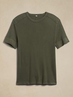 Specially washed for seasons of sumptuousness, this garment dyed crew-neck t-shirt is made from incredibly soft cotton.  Crew neck.  Straight hem.  #569734 Standard fit.  Short sleeves.  Hip length.  Body length (size M): Regular 28", Tall 29. 5" Sle Washed Crew Neck T-shirt For Layering, Crew Neck Washed T-shirt For Casual Gatherings, Crew Neck Washed T-shirt For Layering, Washed Crew Neck T-shirt For Casual Gatherings, Hip Length, Aesthetic Clothes, Cotton T Shirt, Fashion News, Neck T Shirt