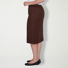 Slip into our suit skirt for a polished and professional look.Front Style: Flat FrontClosure Type: Elastic BackPockets: 2 Side Slip PocketsRise: At WaistApparel Length: 27.5 InchesFiber Content: 100% PolyesterFabric Description: WovenLining: UnlinedSkirt Length: Knee LengthCare: Machine WashSkirt Type: Pencil SkirtsCountry of Origin: Imported Tailored Knee-length Skirt For Work, Classic Knee-length Office Skirt, Classic Stretch Skirt For Work, Classic Stretch Pleated Skirt, Classic Stretch Skirt For Formal Occasions, Classic Formal Skirt With Stretch, Classic Stretch Skirt Bottoms, Classic Short Skirt In Solid Color, Tailored Classic Knee-length Bottoms