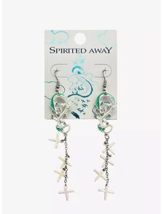 Studio Ghibli® Spirited Away Haku Jeweled Drop Earrings Wise Dragon, Studio Ghibli Jewelry, Ghibli Jewelry, Right Arrow Icon, Mood Clothes, Location Icon, Accessories Jewelry Earrings, Hoodie Girl, Studio Ghibli