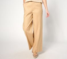 You've never known linen like this before. With a smooth, comfortable finish and stretchy recovery, these wide-leg trousers work an elevated, summery wow that's well-suited to work and chic weekend plans (vineyard visit, anyone?). From Studio ParkTM x Leah Williams. Weekend Plans, Wide Leg Linen Pants, Wide Leg Pant, Linen Pants, Wide Leg Trousers, Wide Leg Pants, To Work, Wide Leg, Trousers