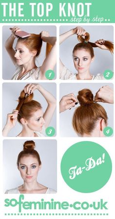 Sock Bun Hairstyles, Sanggul Modern, Braided Top Knots, Top Knot Hairstyles, Easy Bun, Unique Hairstyles, Top Knot, Hair Dos, Hair Day