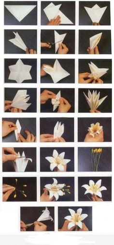 how to make paper flowers that look like lilies