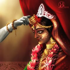 Shiv Parvati Wedding Images, Parvati Goddess Art, Shiv Shakti Painting, Gauri Maa, Lord Shiva Parvati, Maa Paintings, Durga Maa Paintings, Maa Shakti, Adi Shankaracharya