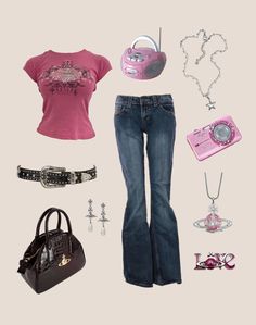 Mine😽 #fashion #clothing #visionboard #y2k #meangirls #viviennevestwood Mcbling Outfit Ideas, Mcbling Dti Outfit, Mcbling Outfits Winter, Mcbling In Dti, Mcbling Outfits Pink, Comfy Mcbling Outfits, Y2k Fits