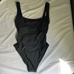 Super Cute, Just Realized I’m A Prude And Like My Butt Completely Covered Black Scoop Neck Bodysuit For Beach, Black Scoop Neck Bodysuit For Summer, Black Sleeveless Casual One Piece, Casual Black Sleeveless One Piece, Casual Black Sleeveless One-piece, Black Scoop Neck Swimwear For Beach Season, Casual Black Bodysuit For Poolside, Madewell Swimsuit, Tie Dye Swimwear