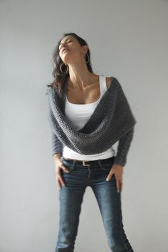 Knit.thing 03 Grey READY TO SHIP by NihanAltuntas on Etsy Gray Chunky Knit Pattern For Fall, Cozy Gray Chunky Knit Pattern, Gray Knit Knitting Pattern For Fall, Gray Knitting Pattern For Fall, Gray Knit Pattern For Fall, Fall Knitting Pattern In Gray, Gray Chunky Knit Knitting Pattern, One-size Knitted Gray Sweater, Gray Knitted One-size Sweater