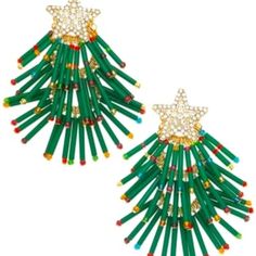 Holiday Lane Gold-Tone Pave &Amp; Multicolor Bead Holiday Tree Drop Earrings, Jewelry &Amp; Watches Fashion Jewelry - Earrings. Due To Variances In Monitor Color, And Lighting, The Color Of Some Items May Differ Slightly From The Photographs Spruce Tree, Tree Earrings, Christmas Tree Earrings, Ornament Box, Holiday Earring, Earring Tree, Beauty Gift Sets, Holiday Trends, Fashion Jewelry Earrings