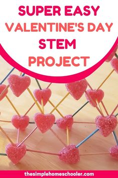 Valentine Stem, Elementary Valentines, Valentines Day Crafts For Preschoolers, Simple Valentines, Stem Activity, Preschool Valentines, 5 Senses