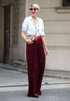 Get inspired by these street style looks. Trousers Outfit, Milan Fashion Week Street Style, Parisienne Chic, Giovanna Battaglia, Anna Dello Russo, Fashion Week Spring 2014, Winter Mode