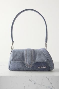 Unusual Handbags, Porter Bag, Celebrity Bags, Denim Shoulder Bag, Jacquemus Bag, Denim Purse, Denim Shoulder Bags, Purse Styles