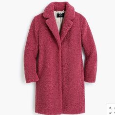 New With Tags Warm Teddy Coat. Beautiful Rose Color. Additional Picture Will Be Posted Soon. Half Zip Jacket, Sherpa Pullover, Cardigan Sweater Coat, Crew Clothing, Fleece Coat, Jcrew Women, Fashion 2020, Mode Inspiration, Faux Fur Jacket