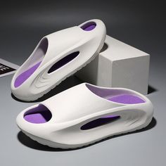 Color: 23-Purple, Shoe Size: 38-39(24-24.5cm) Waterproof Slippers, Beach Slippers, Platform Slides, Sport Sandals, Slides Shoes, Mens Slippers, Up Shoes, Bottega Veneta, Purple Color