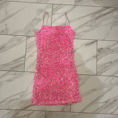 Pink Sparkly Homecoming/Party Dress, Size Small, Brand New Like Condition Pink Sequin Summer Homecoming Dress, Pink Sequin Dress For Summer Homecoming, Pink Sequin Dress For Spring Homecoming, Homecoming Party, Pink Sparkly, Homecoming, Pink Ladies, Party Dress, Mini Dress