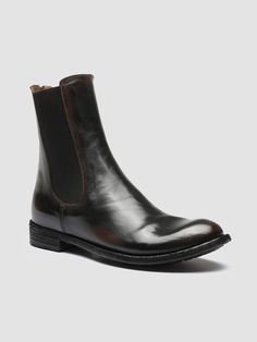 Brown Leather Chelsea Boots, Black Leather Boots Women, Ankle Boots Dress, Mule Sneakers, Oxford Boots, Officine Creative, Loafer Sneakers, Leather Chelsea Boots, Black Leather Boots