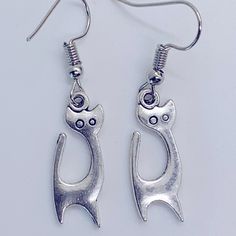 Super Cute Handmade Antiqued Silver Cat Earrings! Hand Crafted From High Quality Materials And Hypoallergenic 925 Silver Posts. New With Tags!!! These Adorable Earrings Are Lovingly Handmade By Me And My Small Design Label “Moon And Vine Design” In The Pacific Northwest Using High Quality Materials Sourced Locally Or Found During Travels. Lightweight To Wear And Easy To Match With Your Favorite Outfit! Dress These Earrings Up For A Party .Or Just Wear Them To The Office With Your Favorite Office Adjustable Cat Ears Earrings As Gift, Adjustable Cat Ears Earrings For Gift, Cute Nickel Free Metal Earrings, Cute Nickel-free Metal Earrings, Nickel-free Casual Party Earrings, Trendy Cat Ears Earrings For Gift, Casual Nickel-free Earrings For Party, Trendy Cat Ears Earrings As Gift, Cute Hypoallergenic Metal Earrings