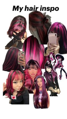 Draculaura Hair, Red Hair Inspo, Hair Inspiration Long, Hair Tint, Colored Curly Hair, Cute Box Braids Hairstyles