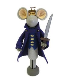 The well-known winter sprite with a penchant for trickery as a clothespin ornament. Approximate dimensions: 5" H x 2.5" W x 2" D From The Nutcracker tale comes a clothespin ornament of the Nutcracker's nemesis, the Mouse King. Made from craft wood, clothespin body, and wool felt. He is ready to hang on your holiday tree with a loop through his crown. Or use the included doll stand to display him on any table, shelf or tiered tray. ** Intended for decorative purposes only - not suitable for young Nutcracker Gifts Ballet, Clothespin Ornament, Clothespin Doll, Dolly Pegs, Christmas Clothespins, Mouse King, Ballet Gift, Ornament Exchange, Clothespin Dolls