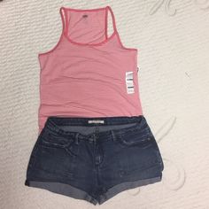 Bundled Tank and Shorts F21 shorts 30x3 denim. Tanks is brand new still tagged and Old Navy. Selling together no flaws on neither one. Forever 21 Shorts Skorts Forever 21 Mid-rise Casual Shorts, Forever 21 Medium Wash Summer Shorts, Forever 21 Casual Mid-rise Shorts, Forever 21 Cotton Jean Shorts For Spring, Spring Stretch Shorts By Forever 21, Casual Summer Jean Shorts By Forever 21, Forever 21 Casual Spring Bottoms, Skorts, Old Navy