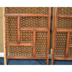 pair of carved wooden doors with intricate carvings