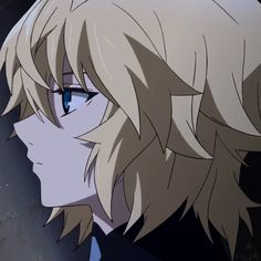 an anime character with blonde hair and blue eyes