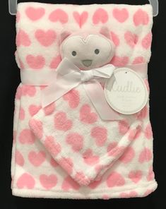 Baby Blanket Set | Fleece Blanket & Lovie - Blankets - Poshinate Kiddos Baby & Kids Store -  View of pink hearts blanket and animal lovie Cuddle Time, Fleece Baby Blankets, Toddler Blanket, Png Icons, Baby Warmer, Blanket Set, Plush Blanket, Cozy Blankets, Fleece Blanket