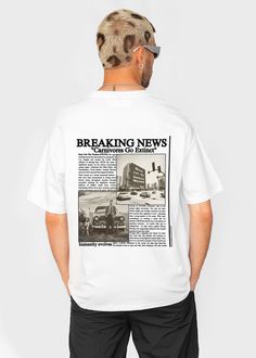 White Newspaper Tshirt Design, Fall Merch, Tshirt Ideas, Mood Board Design, Style Change, Jesus Shirts, The Movement, Tshirt Design, New T