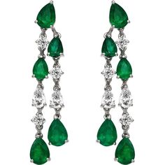 Ruchi New York - Calliope Earrings Luxury Green Diamond-cut Earrings, Luxury Pear-shaped Emerald Earrings, Emerald Diamond Earrings For Formal Events, Green Diamond Earrings For Evening, Formal Emerald Diamond Earrings, Formal Emerald Earrings With Diamond Accents, Elegant Green Diamond Earrings With Brilliant Cut, Luxury Green Chandelier Earrings, Green Brilliant Cut Drop Earrings