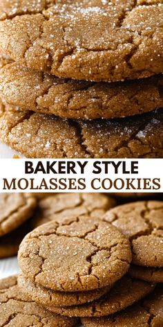 This Bakery Style Molasses Cookie recipe brings classic flavor and soft, chewy texture straight to your kitchen!  Featuring warming spices, rich molasses, and a sugar-crackled finish, these cookies are easy to make and perfect for holiday gatherings or everyday treats. Martha Stewart Molasses Cookies, Molasses Cookies With Butter, Molasses Cookies With Crisco, Seriously Soft Molasses Cookies, Sugar Molasses Cookies, Betty Crocker Soft Molasses Cookies, Old Fashioned Soft Molasses Cookies Recipe, Bakery Style Molasses Cookies, Soft Mollases Cookies