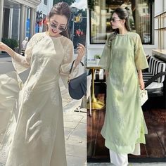 👉 7 DAY REFUND SUPPORT FOR CUSTOMERS IN VIETNAM * Still a Vietnamese girl walking down the street, how beautiful are her innovative ao dai. Selected from the best materials, the 4-piece modern ao dai will bring her the perfect experience. * With a delicate ao dai design in the flower-embroidered sleeves, a little bit of momentum with a stylized side part, this innovative ao dai can turn any girl into a beautiful lady. , young, lovely. * Ao dai in different colors such as pink and beige helps he Elegant Embroidered Ao Dai For Summer, Elegant Ao Dai With Floral Embroidery For Spring, Elegant Floral Embroidered Ao Dai For Summer, Long Embroidered Sets For Spring, Formal Embroidered Ao Dai For Spring, Formal Spring Embroidered Ao Dai, Elegant Long Embroidered Ao Dai, Spring Formal Embroidered Ao Dai, Embroidered Ao Dai For Spring Formal