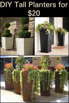 four different types of planters for $ 20