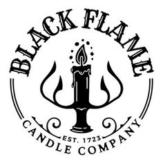 the logo for black flame candle company, which is located in an old - fashioned style