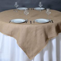 72inch x 72inch Authentic Rustic Burlap Overlay - Natural Tone Burlap Tablecloth, Wedding Tablecloths, Table Overlays, Party Catering, Burlap Table Runners, Burlap Lace, Burlap Wedding, Burlap Fabric, Square Tablecloth