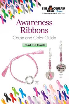 Adjustable Pink Rosary Bracelet For Healing, Ribbon Bracelet Tutorial, Beaded Awareness Ribbon, Pink Ribbon Awareness October, Adjustable Pink Ribbon Necklace