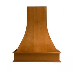 a wooden stove hood on a white background