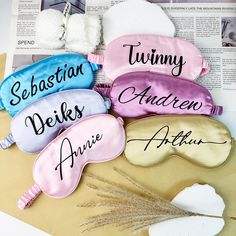 Personalized Sleep Eye Mask. It can be customized with any personalized content you want! Choose from a stunning range of 18 different colors to match your wedding theme and your bridesmaids' individual styles. Details: - Made of 100% satin, providing a smooth and luxurious feel. - Measuring approximately 8"x3.75". - Multiple colors and font designs Don't miss out on the opportunity to show your bridesmaids how much you value their love and support. Order our Satin Eye Mask today and make your w Satin Eye Mask, Gift Bachelorette Party, Bachelorette Party Gift, Sleep Eye, Custom Eyes, Etsy Wedding Favors, Bridesmaids Gifts, Wedding Favor, Bridesmaid Gift