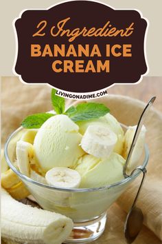 Snacks From The Store, Easy Banana Ice Cream, Healthy Banana Ice Cream, 2 Ingredient Ice Cream, Easy Ice Cream Recipe Homemade, Bagel Recipes, Semifreddo Recipe, Coconut Ice Cream Recipes, Banana Ice Cream Recipe