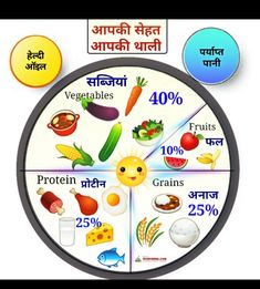 Health Charts Nutrition, Healthy Eating Plate Craft, Healthy Plate Craft For Kids, Healthy Food Chart For Kids Project, Healthy Food Essay, Healthy Food Plate, Balanced Diet Chart, Protein Chart, Healthy Eating Plate