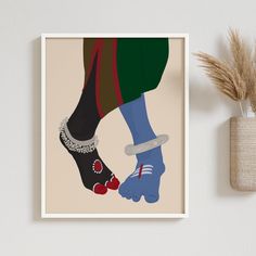 an art print of two hands holding each other